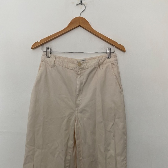 Aritzia Sunday Best Straight Leg Utility Chino Cotton Jaden Pant in Cream - Picture 3 of 6